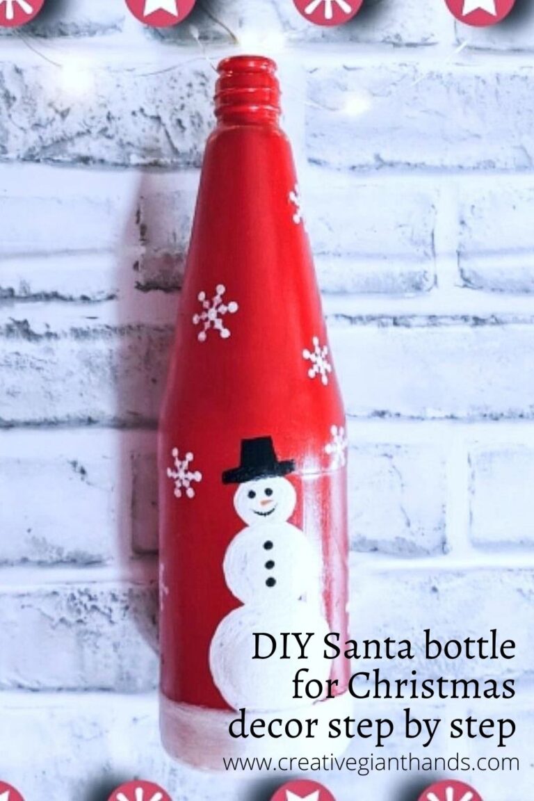 DIY Santa bottle for Christmas decor step by step