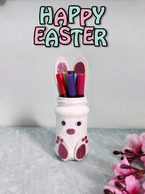 DIY Easter bunny mason jar tutorial