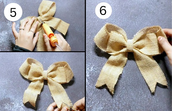 diy burlap ribbon step by step